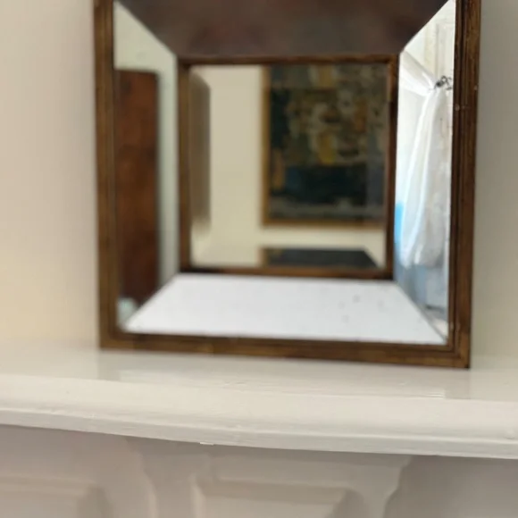 Beveled Gold Frame Mirror - 12 x 12 inches - Picture 4 of 4